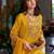 Women floral embroidered panelled sequinned kurta with trousers & with dupatta