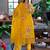 Women floral embroidered panelled sequinned kurta with trousers & with dupatta