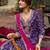 Zari ethnic motifs embroidered notch neck straight kurta with trousers & dupatta