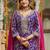 Zari ethnic motifs embroidered notch neck straight kurta with trousers & dupatta