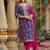 Zari ethnic motifs embroidered notch neck straight kurta with trousers & dupatta