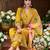 Women floral embroidered panelled thread work kurta with trousers & with dupatta
