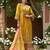 Women floral embroidered panelled thread work kurta with trousers & with dupatta