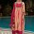 Women leheriya embroidered a-line kurta with palazzos & dupatta