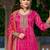 Ethnic motifs embroidered sequinned anarkali kurta with trouser & dupatta