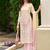 Floral embroidered sequinned straight organza kurta with trousers and dupatta