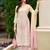 Floral embroidered sequinned straight organza kurta with trousers and dupatta