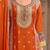 Floral embroidered sequinned chinon straight kurta with sharara & dupatta