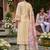 Women ethnic motifs embroidered panelled thread work kurta with trousers & with dupatta