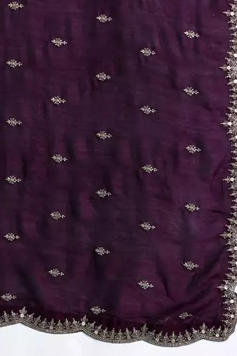 Ethnic motifs embroidered sequinned kurta with trousers & with dupatta