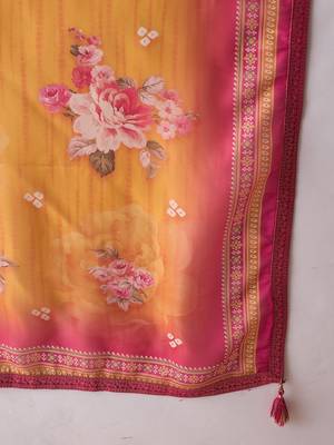 Women ethnic motifs kurta with trousers & with dupatta 4