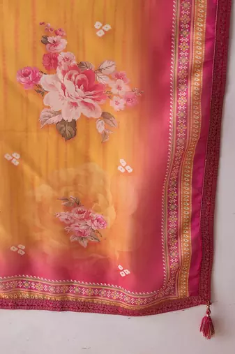 Women ethnic motifs regular kurta with trousers & with dupatta