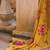 Striped thread work pure cotton bell sleeves straight kurta & trousers & dupatta