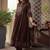 Women ethnic motifs printed panelled mirror work pure cotton kurta with trousers & with dupatta