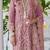 Ethnic motifs embroidered v neck straight kurta with trousers & dupatta