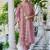 Ethnic motifs embroidered v neck straight kurta with trousers & dupatta