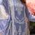 Floral embroidered round neck thread work straight kurta with trousers & dupatta