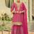 Women ethnic motifs embroidered regular sequinned kurta set with dupatta
