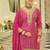 Women ethnic motifs embroidered regular sequinned kurta set with dupatta