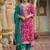 Zari ethnic motifs embroidered notch neck straight kurta with trousers & dupatta