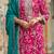 Zari ethnic motifs embroidered notch neck straight kurta with trousers & dupatta