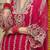 Ethnic motifs  embroidered v-neck zari organza kurta with trousers and dupatta