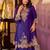 Floral embroidered sequinned chinon a-line kurta with palazzos & dupatta