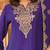 Floral embroidered sequinned chinon a-line kurta with palazzos & dupatta