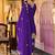 Floral embroidered sequinned chinon a-line kurta with palazzos & dupatta