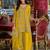 Women ethnic motifs embroidered regular thread work kurta with sharara & with dupatta
