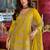 Women ethnic motifs embroidered regular thread work kurta with sharara & with dupatta