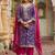 Women ethnic motifs embroidered regular thread work kurta with salwar & with dupatta