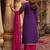 Women ethnic motifs embroidered regular thread work kurta with salwar & with dupatta