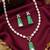 Exquisite handcrafted green jade & freshwater pearl necklace set with floral accents