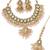 Handcrafted traditional gold-plated kundan bridal jewelry set with maang tikka & jhumka earrings