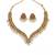 Handcrafted traditional gold-plated choker necklace set with pearl drops - ethnic jewelry for weddings