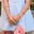 Powder blue embroidered cotton kurti set