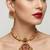 Gold plated matte indian necklace set with stones traditional bollywood wedding jewelry with earrings