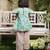 Mint green printed cotton kurti set