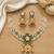 Antique gold-plated kundan pearl bridal necklace set with jhumka | traditional ethnic jewelry