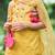 Mustard yellow embroidered cotton kurti set