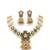 Antique gold-plated kundan pearl bridal necklace set with jhumka | traditional ethnic jewelry