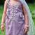 Pastel lilac embroidered cotton kurti set