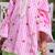 Pink printed cotton kurti set