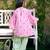 Pink printed cotton kurti set