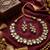 Traditional gold-plated kundan bridal necklace set with blue meenakari | ethnic handcrafted jewelry