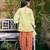 Lemon yellow embroidered cotton kurti set