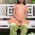 Bright orange embroidered cotton kurti set
