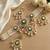 Traditional handcrafted kundan pearl bridal jewelry set - gold-plated ethnic choker necklace with earrings & maang tikka