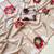Cream soft chinon silk blend floral print ready to wear saree